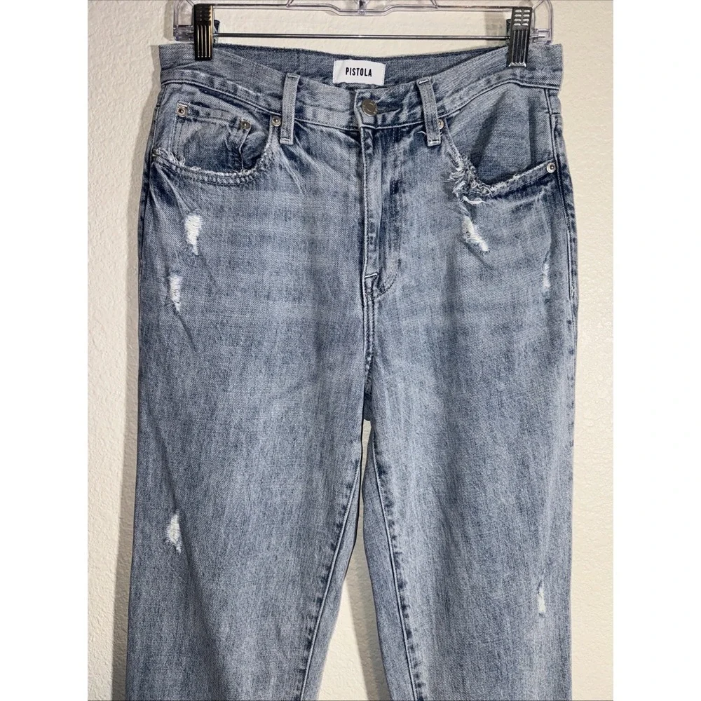 Pistola Jeans Presley High Rise Relaxed Womens 26 Roller Distressed Grunge BOHO